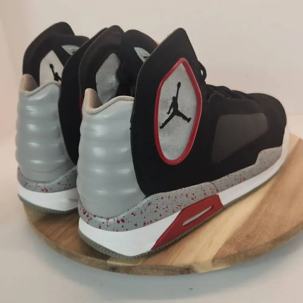 JORDAN FLIGHT LUMINARY 551820-005 BLACK/GREY/GYM RED Mens Size 12